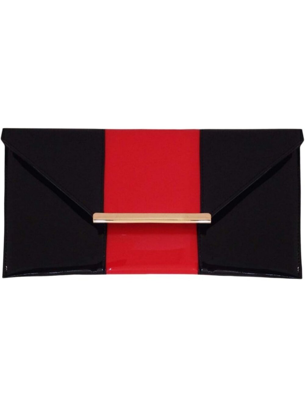 Chic Patent Color Block Envelope Clutch - Stylish Evening Bag for Parties
